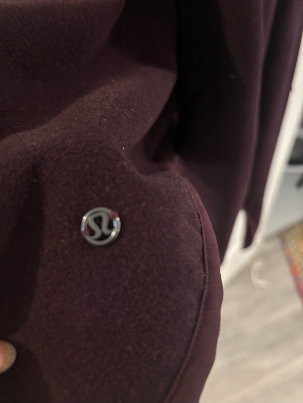 lululemon athletica Women's Draped Open Front Jacket in Deep Burgundy - Picture 5 of 5